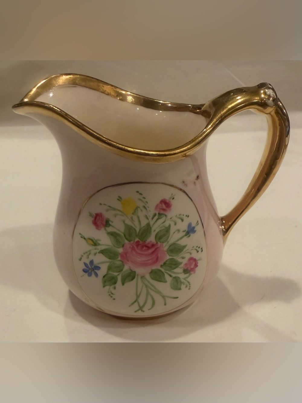 Vintage Homer Laughlin Creamer Pitcher with Floral